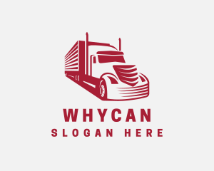 Red Logistics Freight Truck  Logo