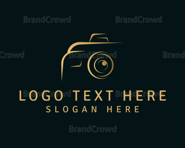 Gold Camera Photography Logo