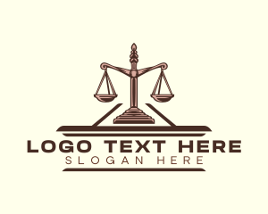 Notary - Justice Scales Legal logo design