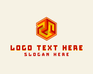 Hexagon - Digital Cube Cyberspace logo design