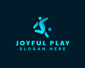 Playing - Athlete Soccer Football logo design