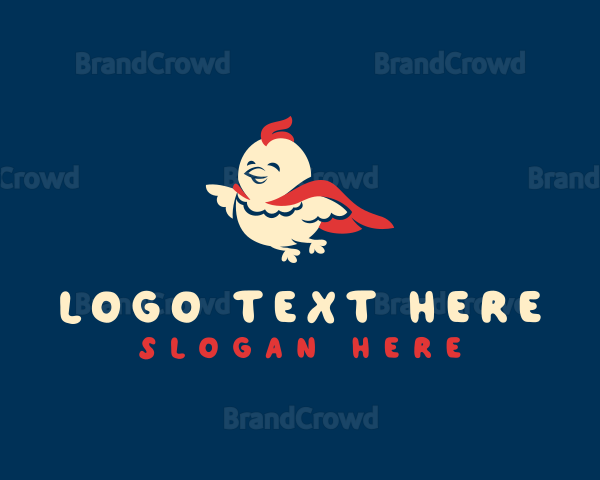 Superhero Chicken Bird Logo