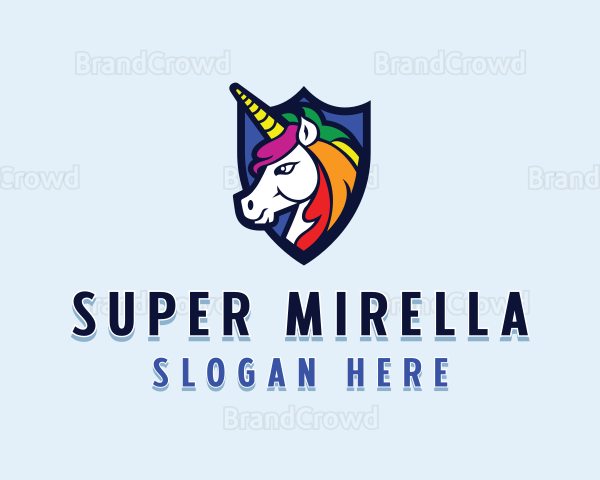 Mythical Unicorn Shield Logo