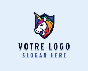 Mythical Unicorn Shield Logo