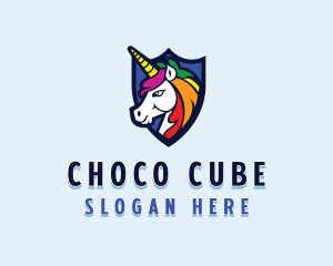 Gay - Mythical Unicorn Shield logo design