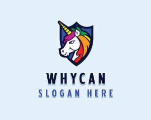 Lgbt - Mythical Unicorn Shield logo design