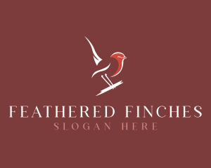 Finches - Minimalist  Swallow Bird logo design