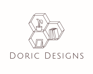 Interior Decor Shelf  logo design