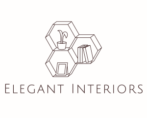 Interior Decor Shelf  logo design