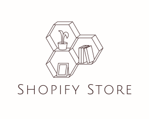 Interior Decor Shelf  logo design