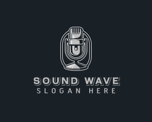 Audio - Mic Podcast Audio logo design