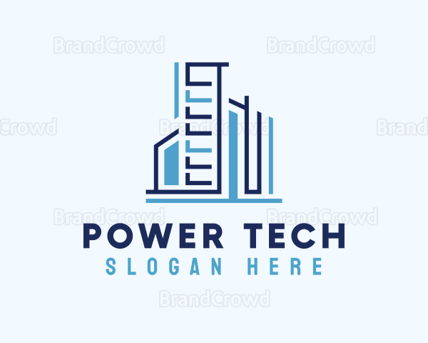 Business Tower Construction Logo