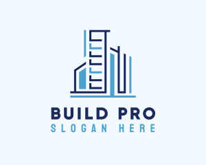 Business Tower Construction Logo