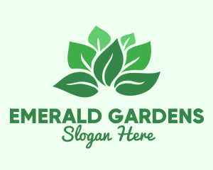 Bouquet Green Leaves logo design