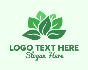 Agricultural - Bouquet Green Leaves logo design