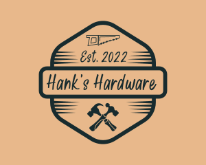 Hammer Saw Hardware logo design