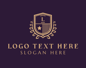 College - Wreath Shield College logo design