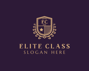 Wreath Shield College Education logo design