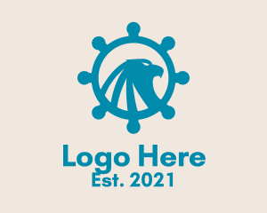 Port - Eagle Ship Helm logo design