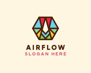 Colorful Hexagon Letter A  logo design