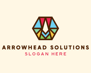 Colorful Hexagon Letter A  logo design