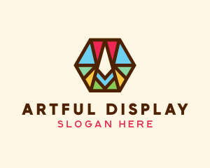 Colorful Hexagon Letter A  logo design