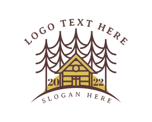 Farmhouse - Sunset Cottage Forest logo design