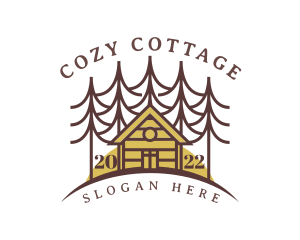 Cottage - Sunset Cottage Forest logo design