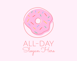 Sprinkled Donut Pastry  logo design