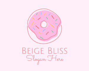 Sprinkled Donut Pastry  logo design