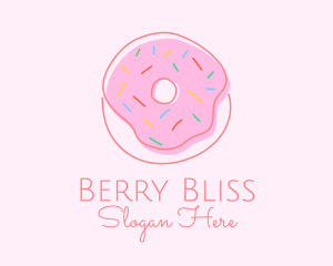 Sprinkled Donut Pastry  logo design