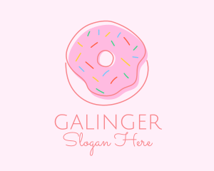 Donut - Sprinkled Donut Pastry logo design