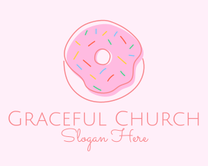 Baker - Sprinkled Donut Pastry logo design