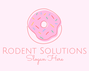 Sprinkled Donut Pastry  logo design