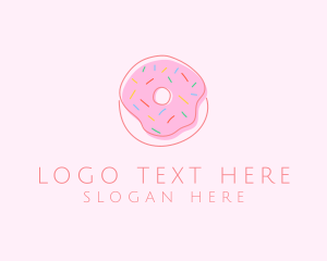 Pastry - Sprinkled Donut Pastry logo design