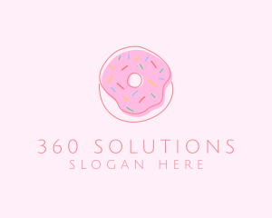 Sprinkled Donut Pastry  logo design