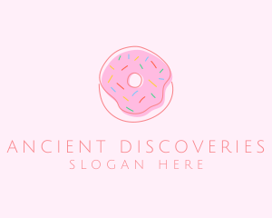 Sprinkled Donut Pastry  logo design