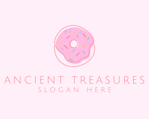 Sprinkled Donut Pastry  logo design