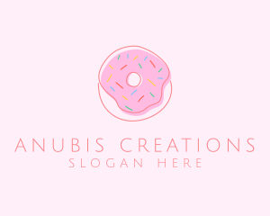 Sprinkled Donut Pastry  logo design