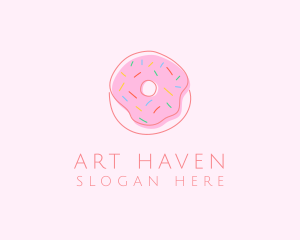 Sprinkled Donut Pastry  logo design