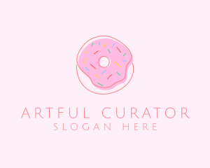 Sprinkled Donut Pastry  logo design