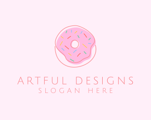 Sprinkled Donut Pastry  logo design