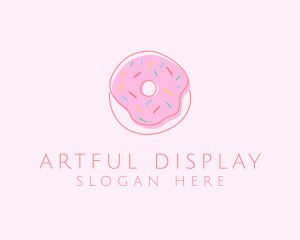 Sprinkled Donut Pastry  logo design