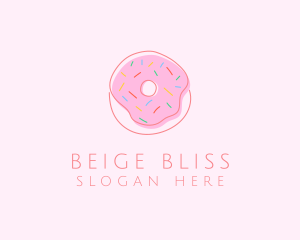 Sprinkled Donut Pastry  logo design