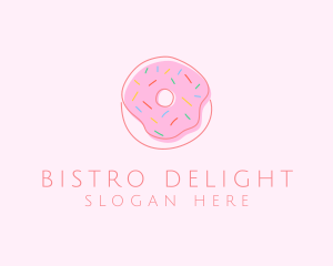 Sprinkled Donut Pastry  logo design