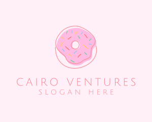 Sprinkled Donut Pastry  logo design