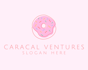 Sprinkled Donut Pastry  logo design