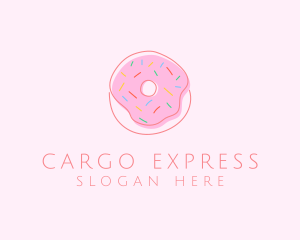 Sprinkled Donut Pastry  logo design