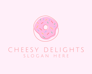 Sprinkled Donut Pastry  logo design