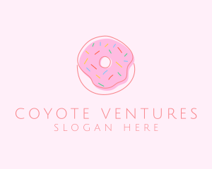 Sprinkled Donut Pastry  logo design